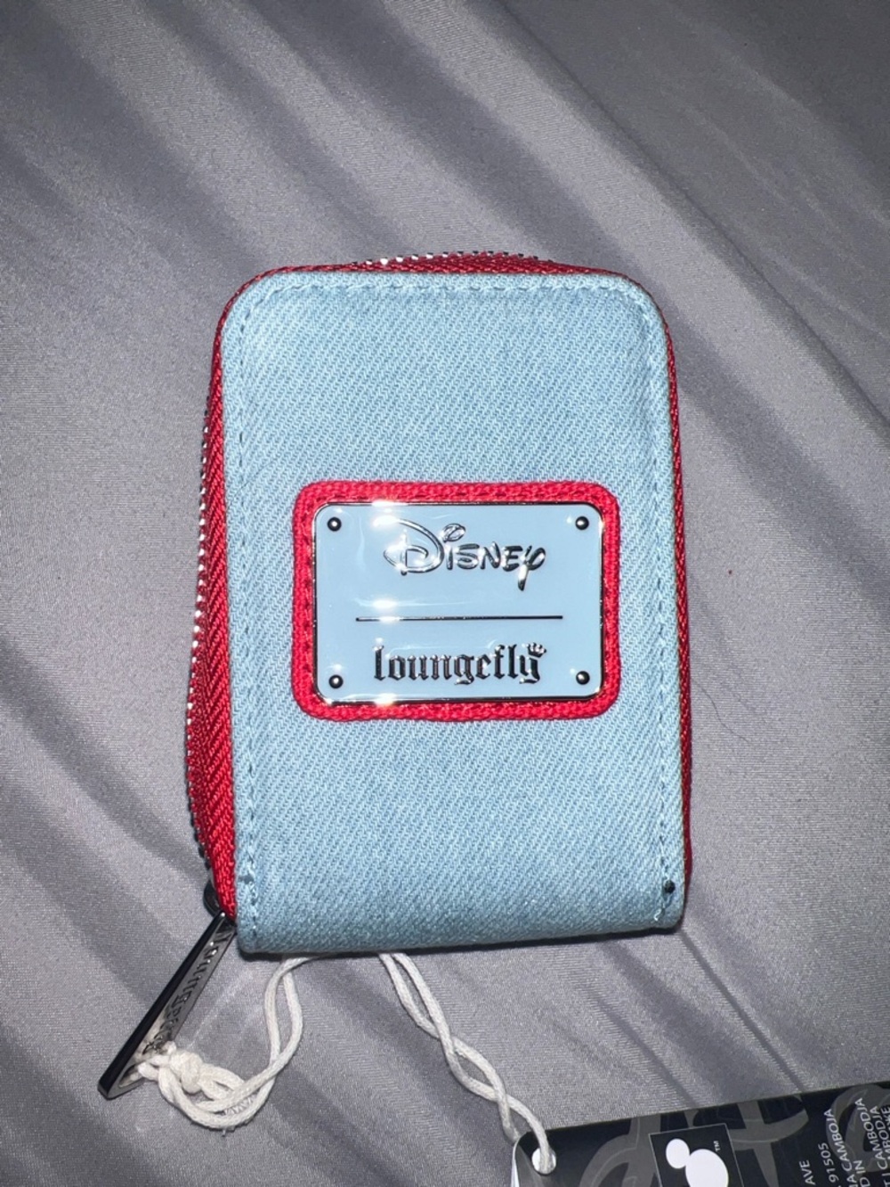 Loungefly Disney Mickey Mouse Cherries Denim Accordion Wallet-BoxLunch Exclusive - Picture 5 of 5